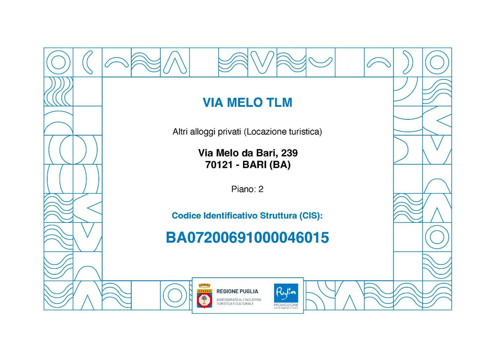 Via Melo Tlm B&B Bari Kültér fotó
